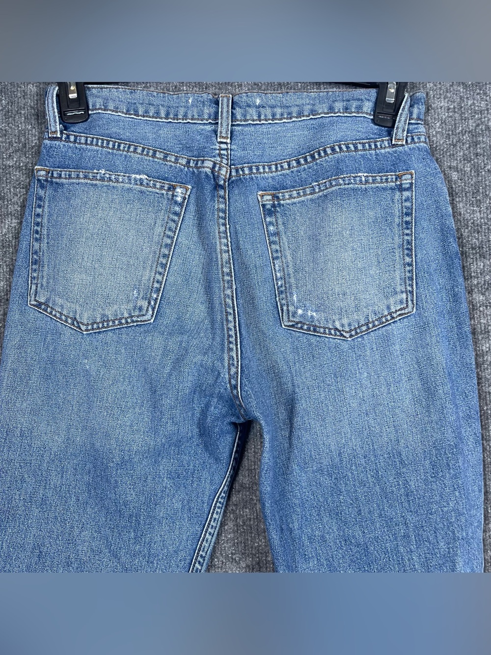 Reformation Womens 29 Julia High Cigarette Blue Jeans Light Wash Distressed - Picture 7 of 10